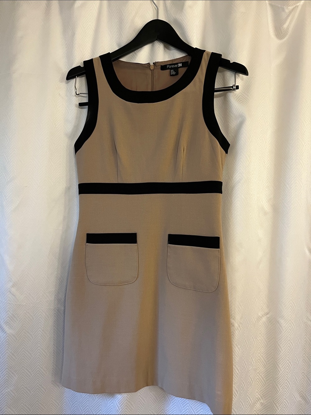 Forever 21 Beige Dress with Black Trim